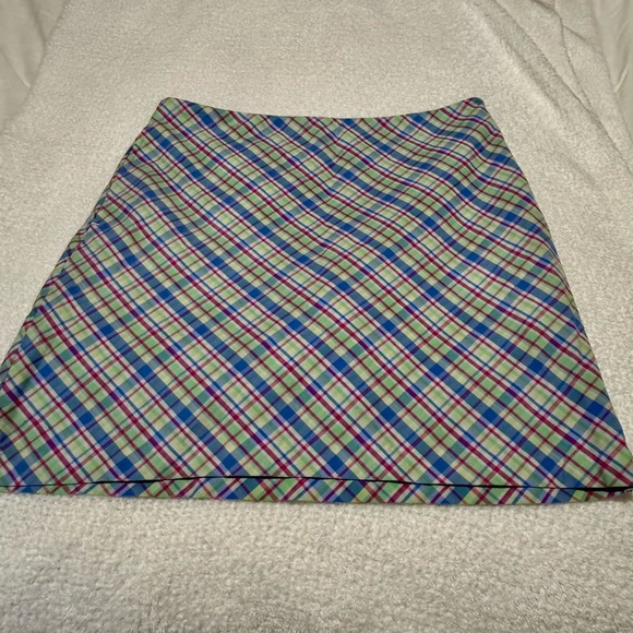 Greg Norman Collection Blue Green Asymmetrical Mini Skorts - Picture 6 of 9